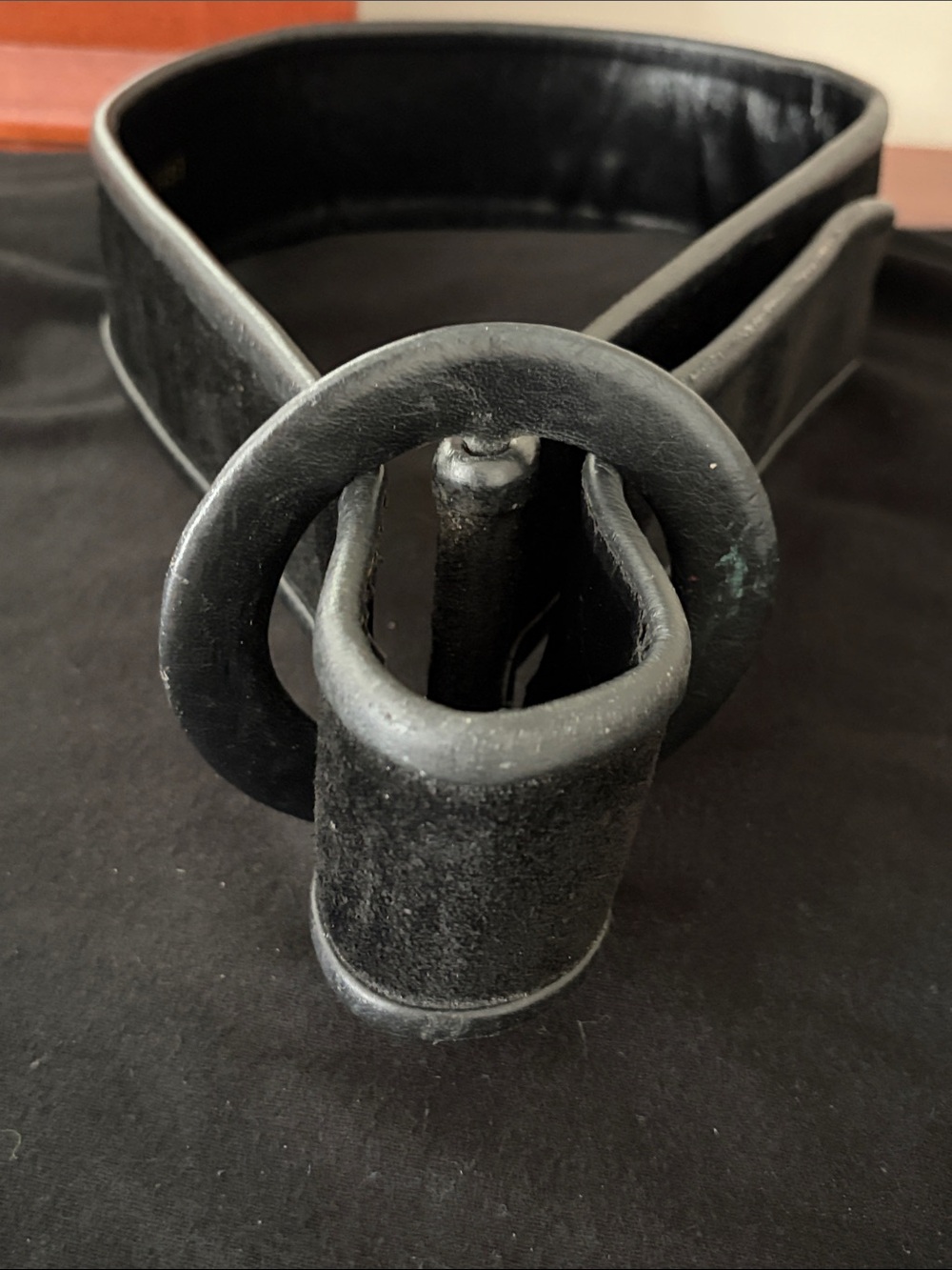 Vintage Christian Dior Wide Suede waist belt in Black